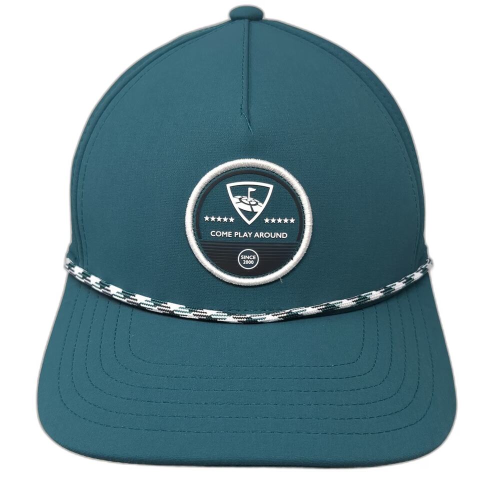 Callaway 5 Panel Green Hat One Size Rope Brim Performance Golf Snapback Patch